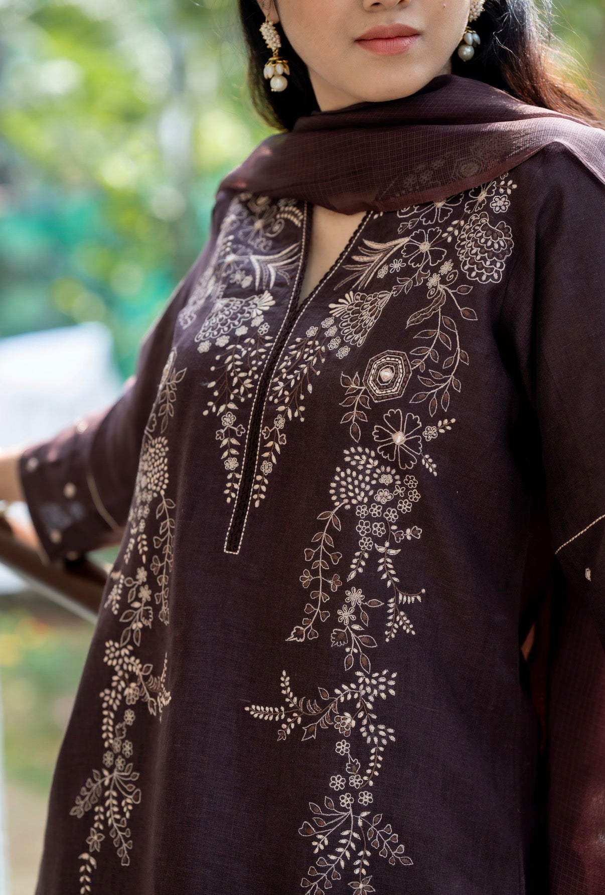 Cafe Brown Linen Set