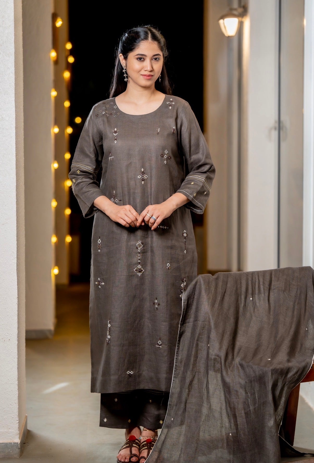 Dark Mocha Linen Set