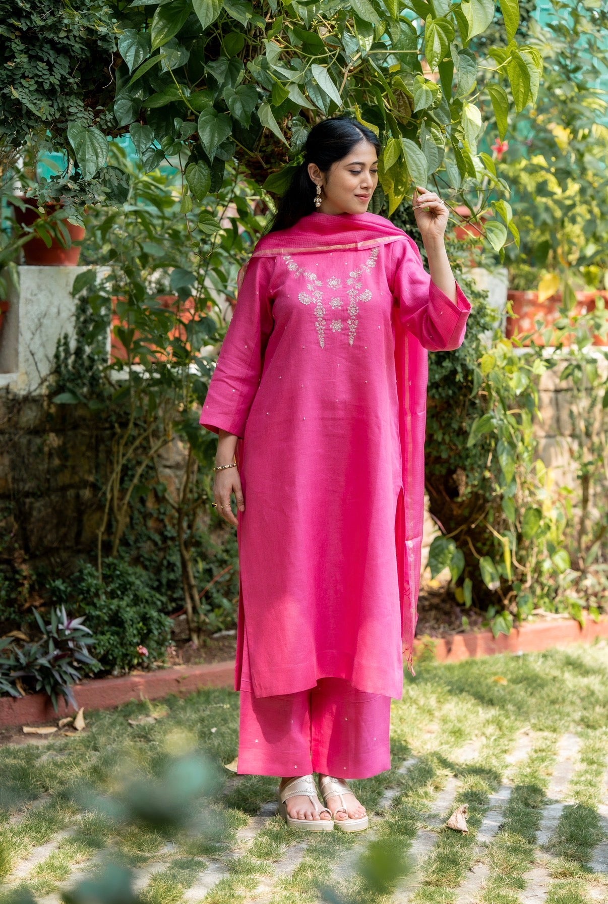 RANI Pink Linen Set
