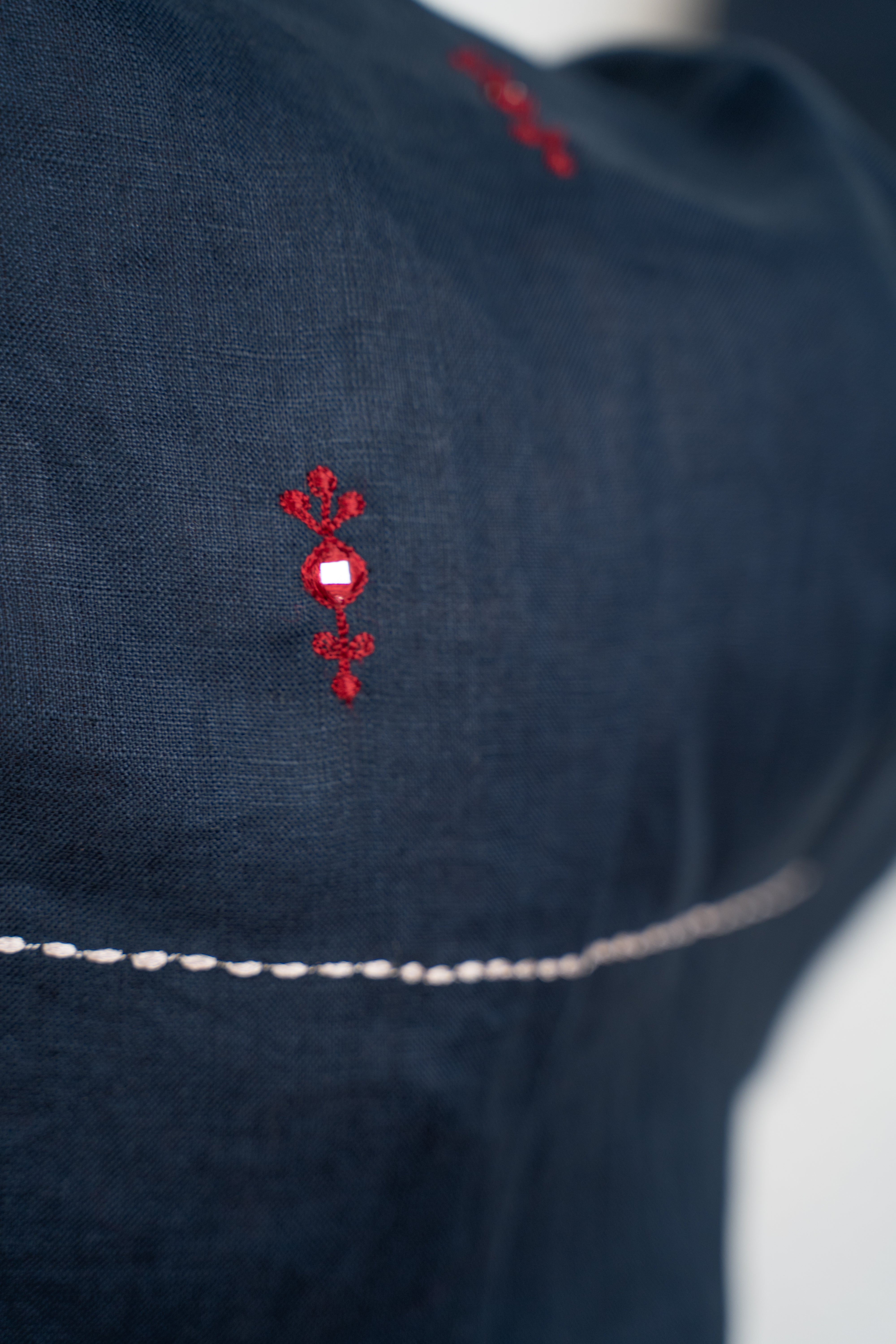 NIGHT BLUE LINEN KURTA PANT