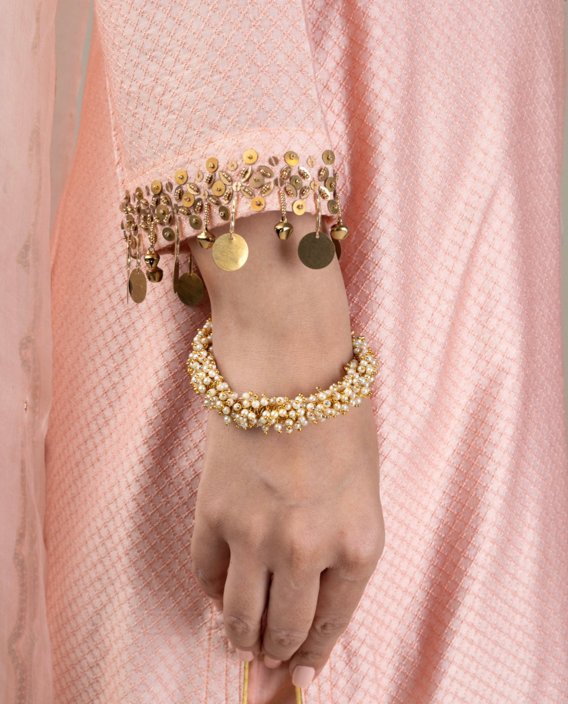 Pastel Pink Chanderi Silk Suit - Siara Women