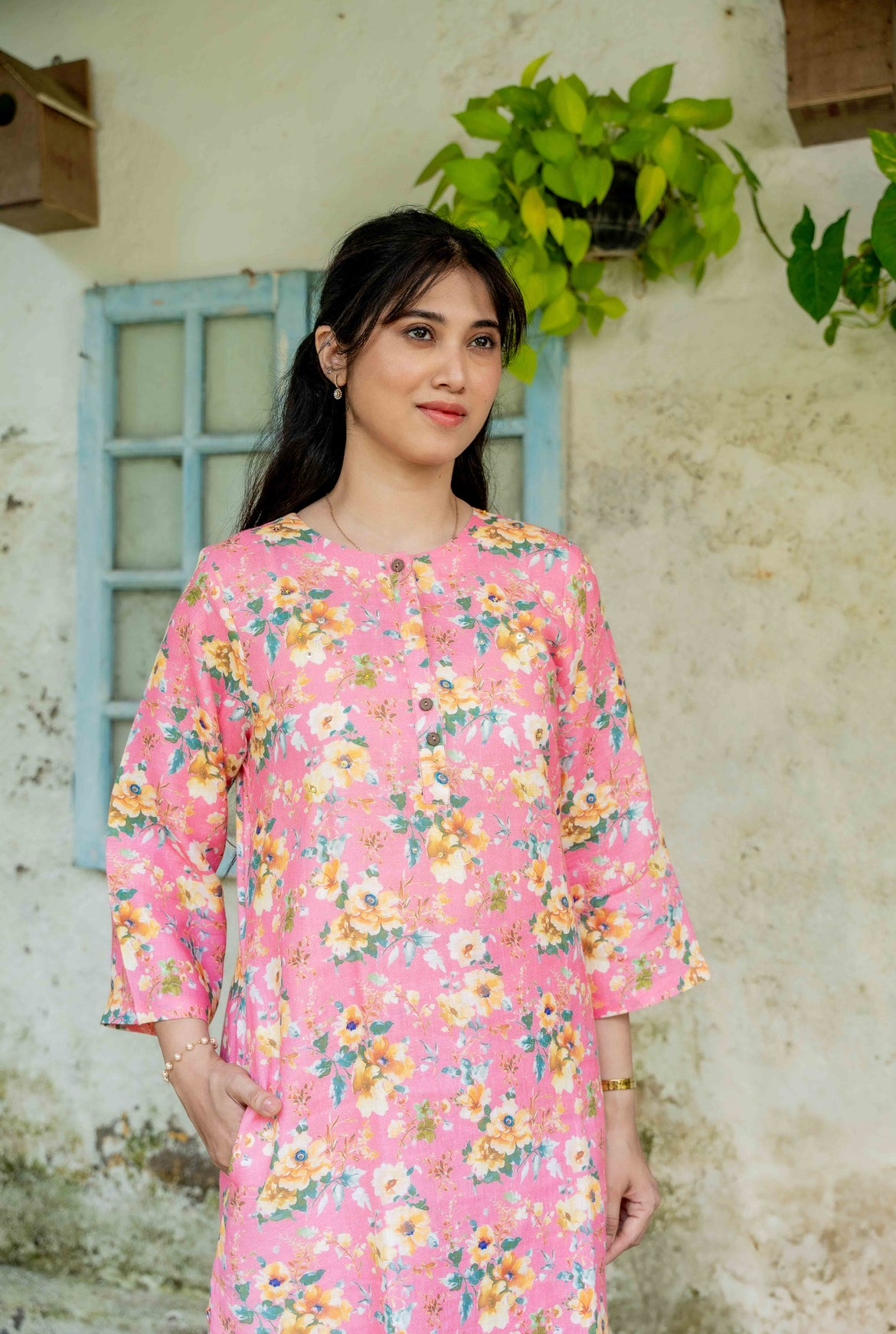 BARBIE PINK LINEN PAIR