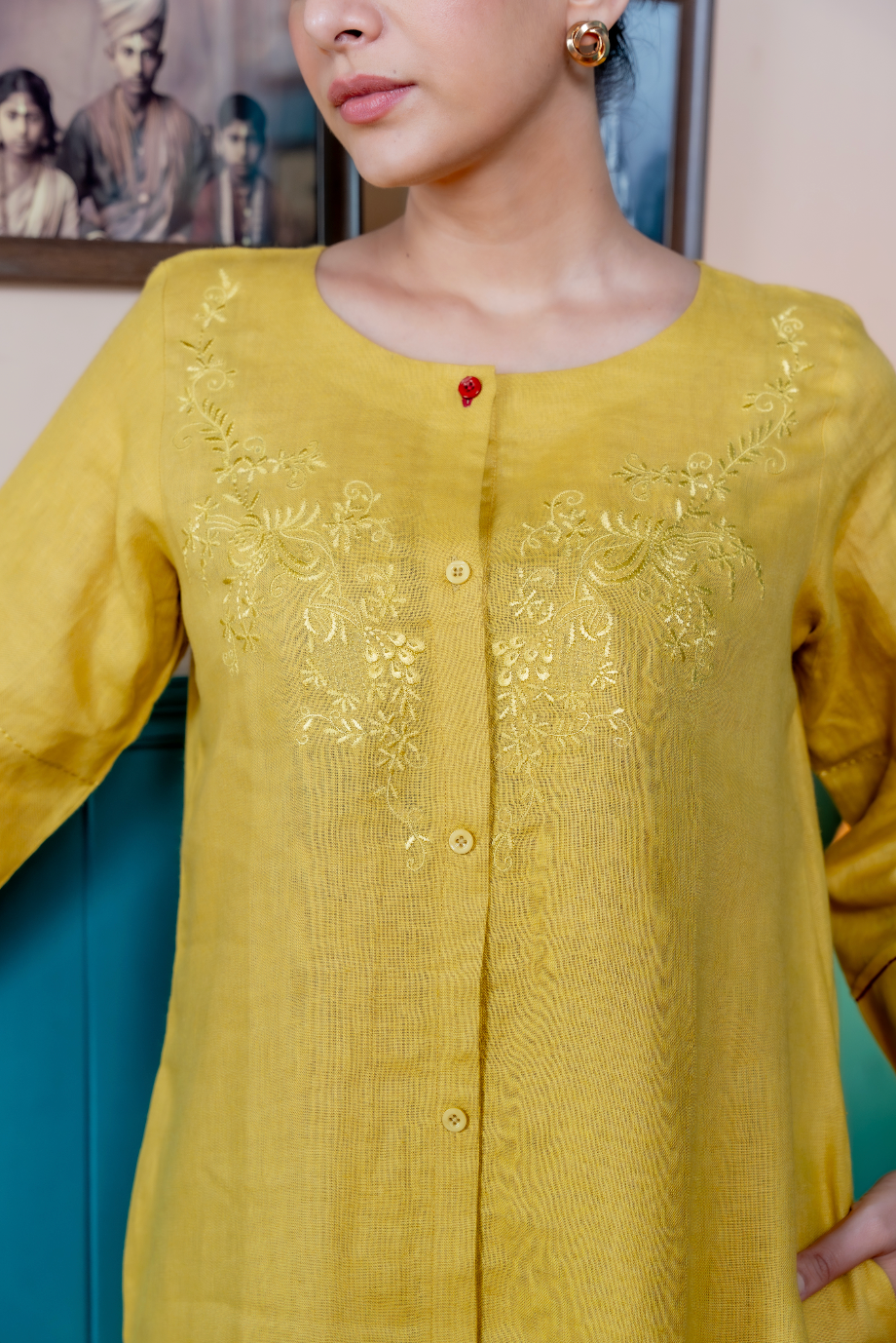 Saffron Yellow Linen Pair