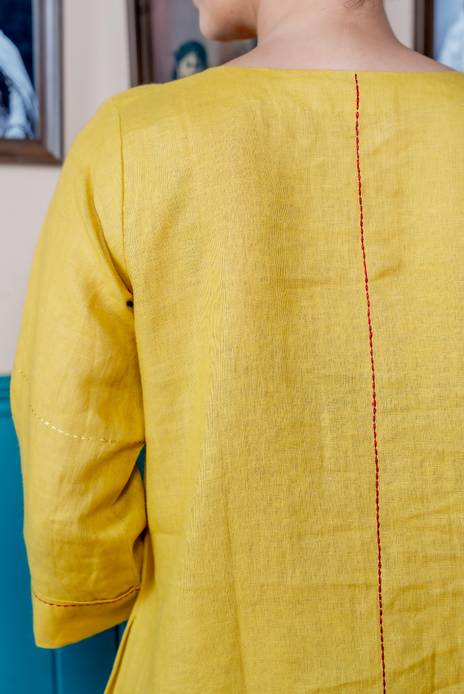 Saffron Yellow Linen Pair