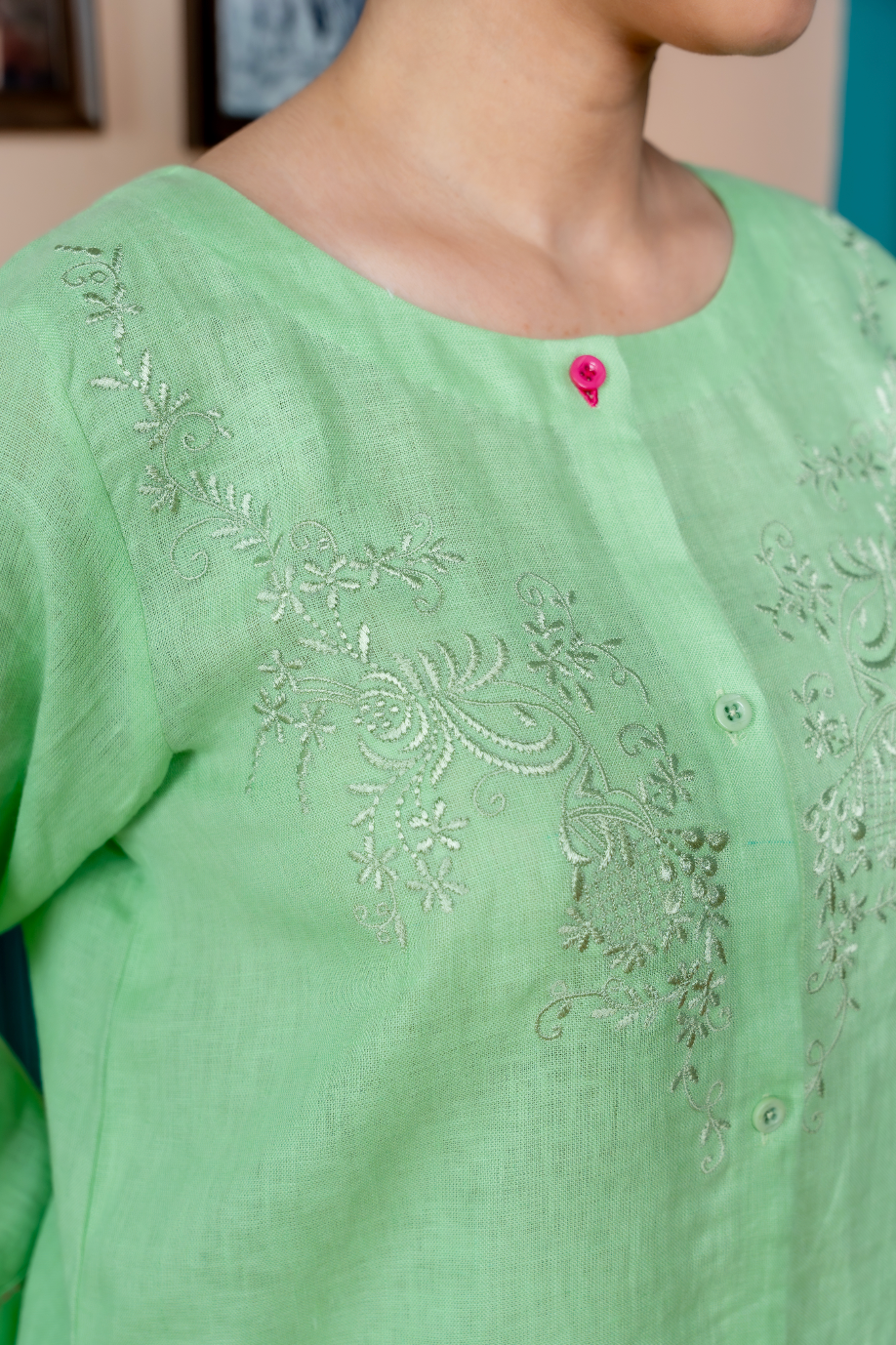 Mint Green Linen Pair