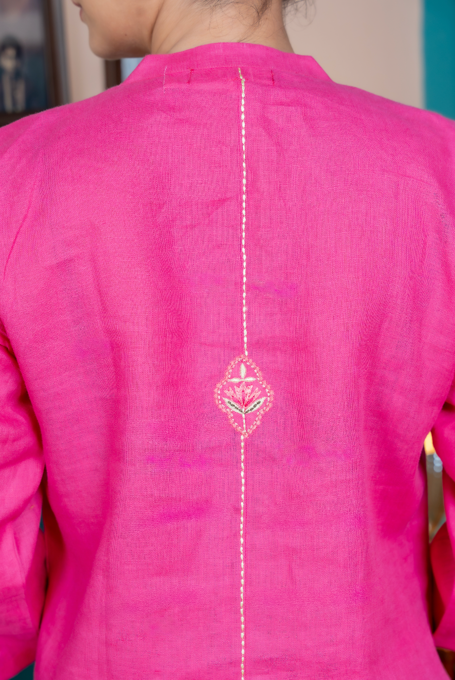 Magenta Pink Linen Pair