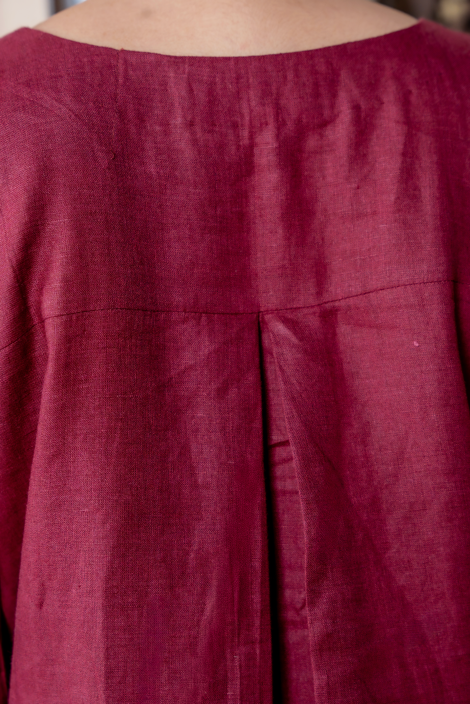 Maroon Rose Linen Pair