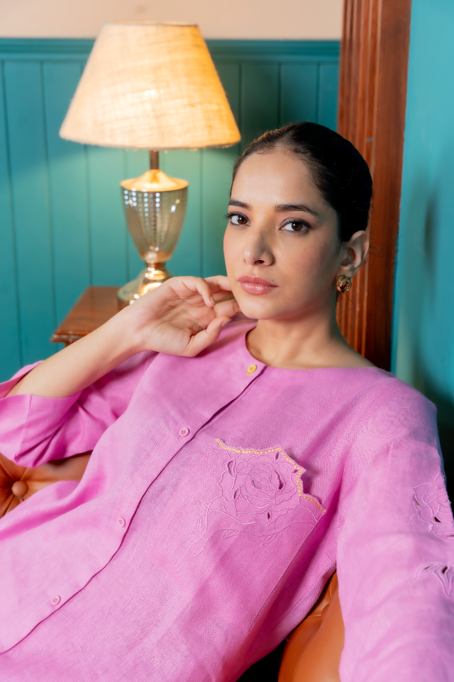 Plum Purple Linen Pair