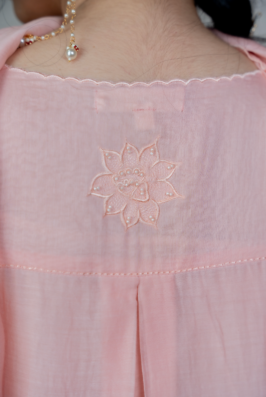 Rose Pink Chanderi Suit Set