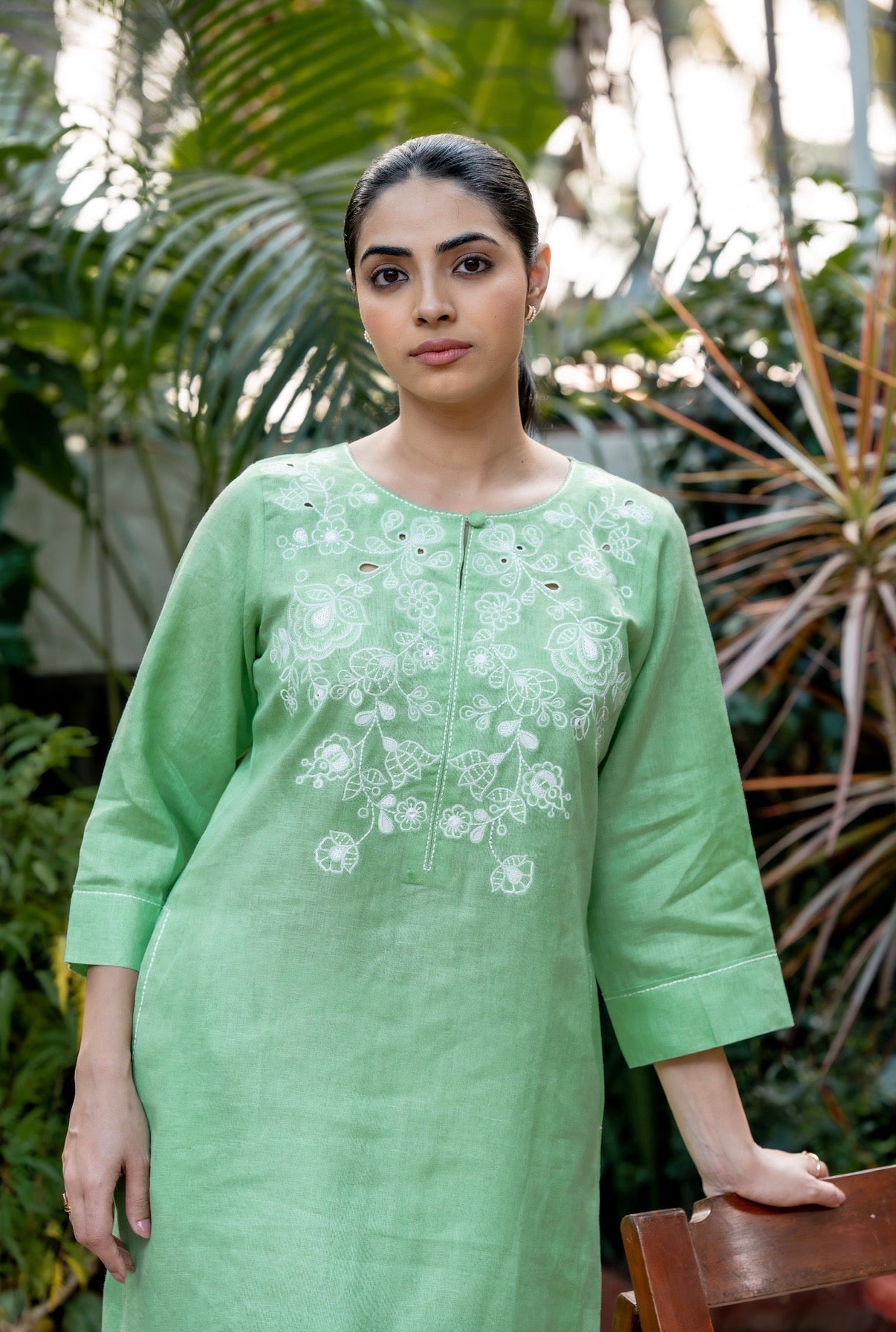 Spring Green-Grey Linen Pair