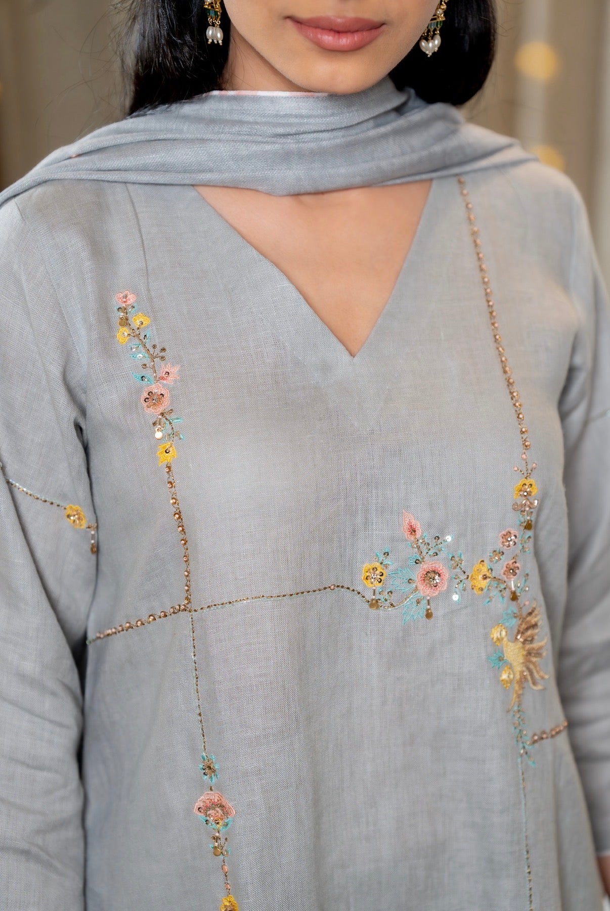 Platinum Grey Linen Set