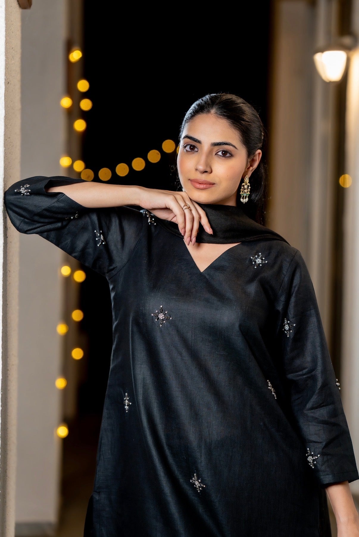 Classic Black Linen Set