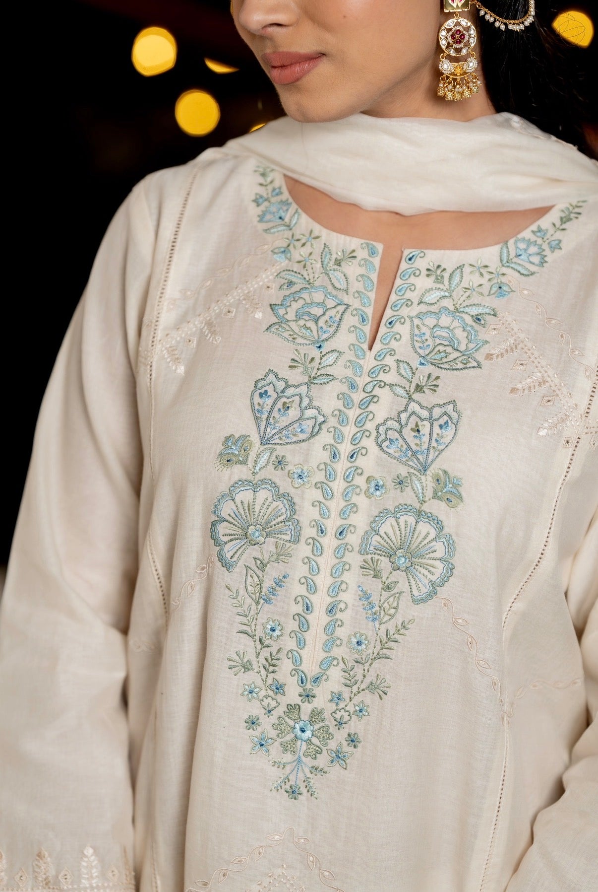 Seashell Chanderi Silk Set