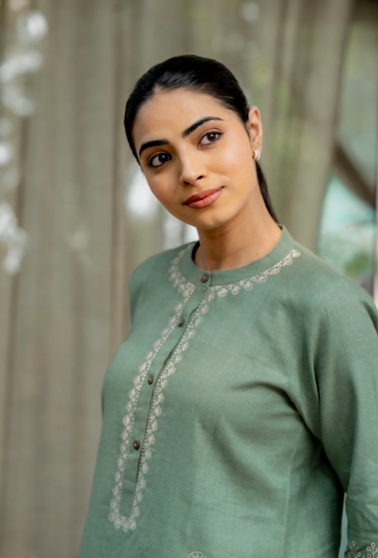 Sage Green Linen Pair