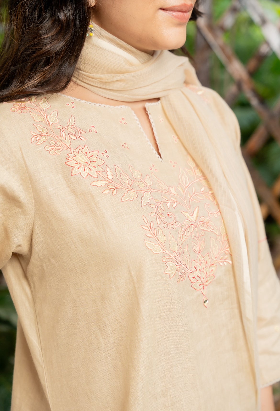 PALE IVORY LINEN SET