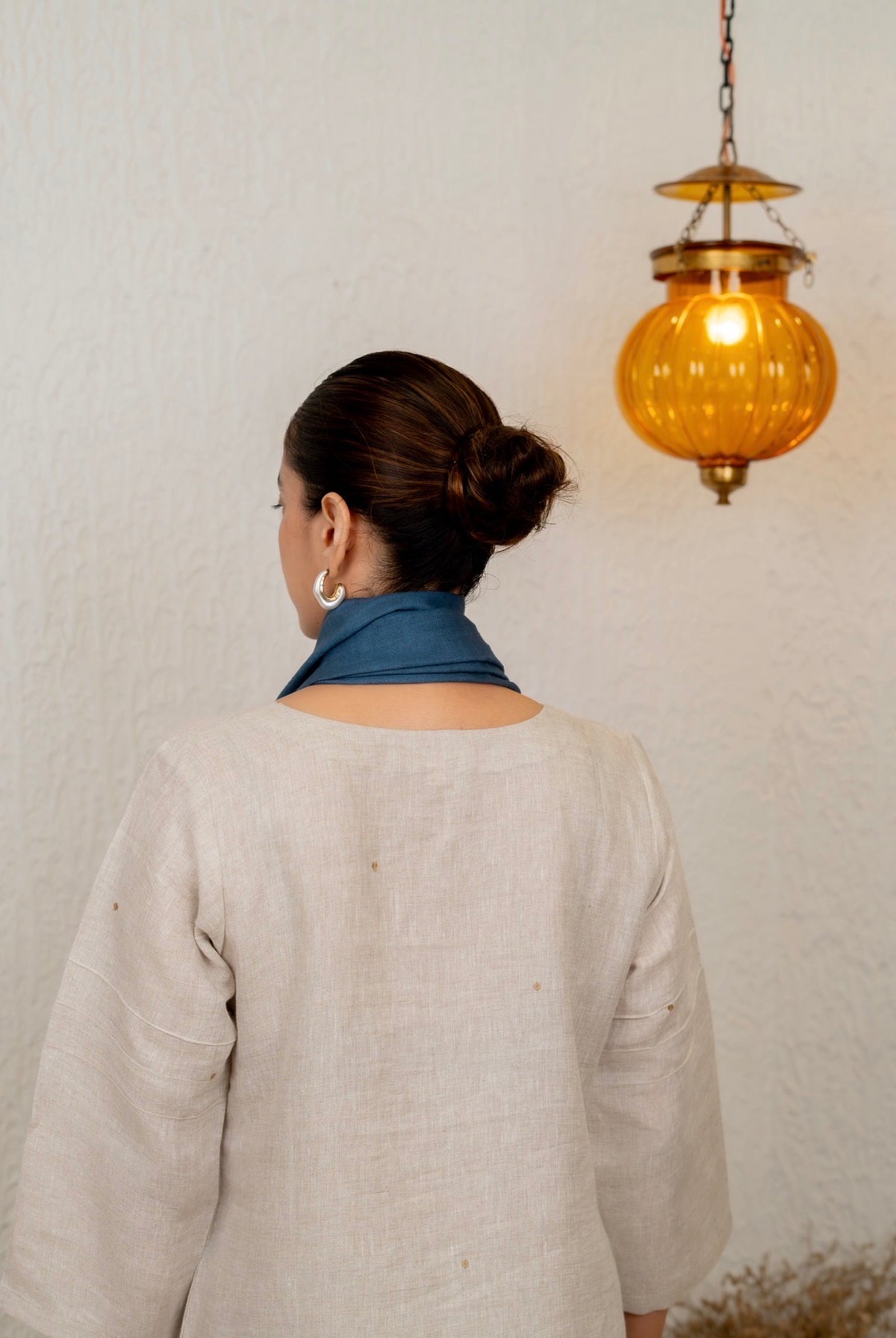 Natural Indigo Linen Set