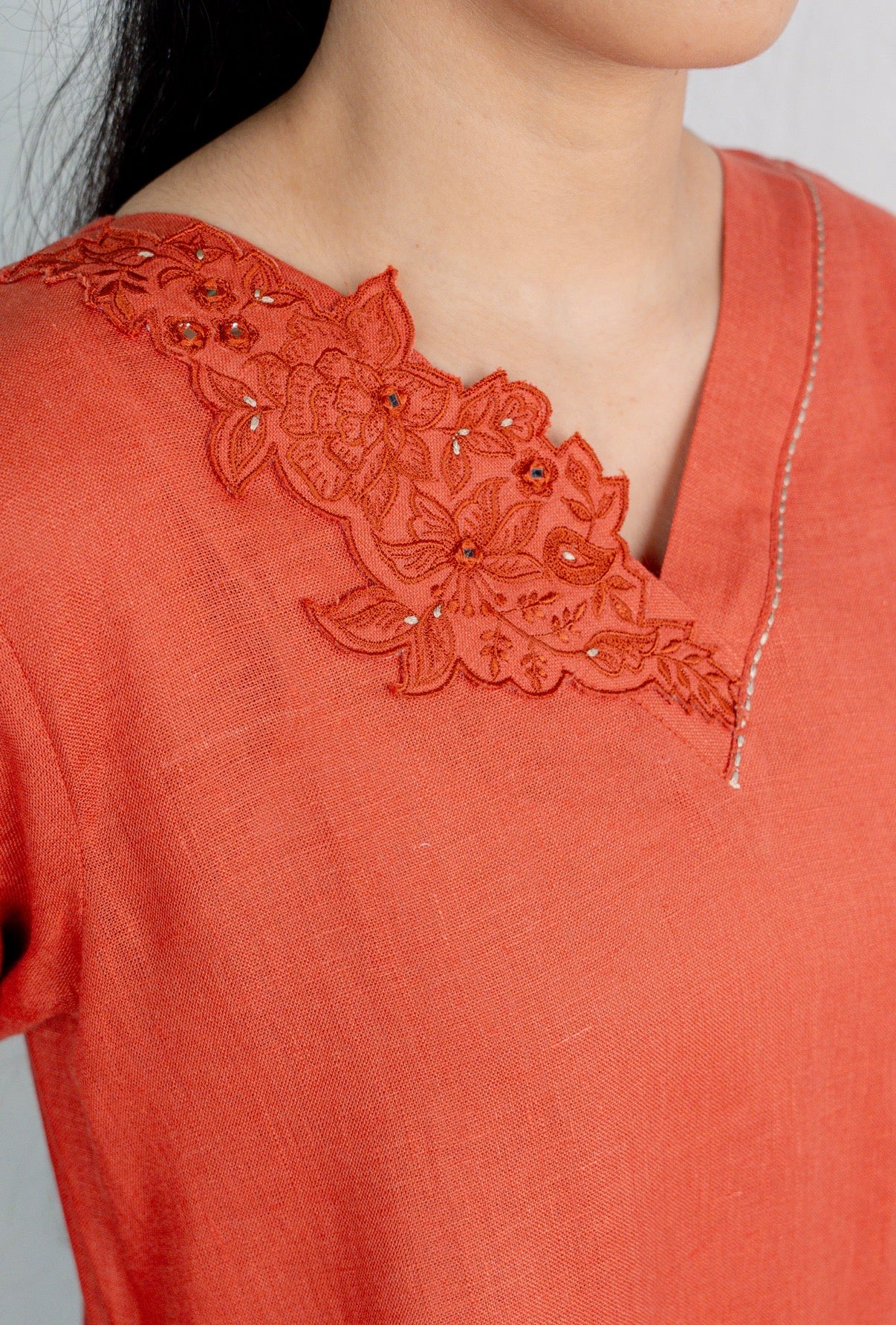 Bronze-Coffee Linen Pair