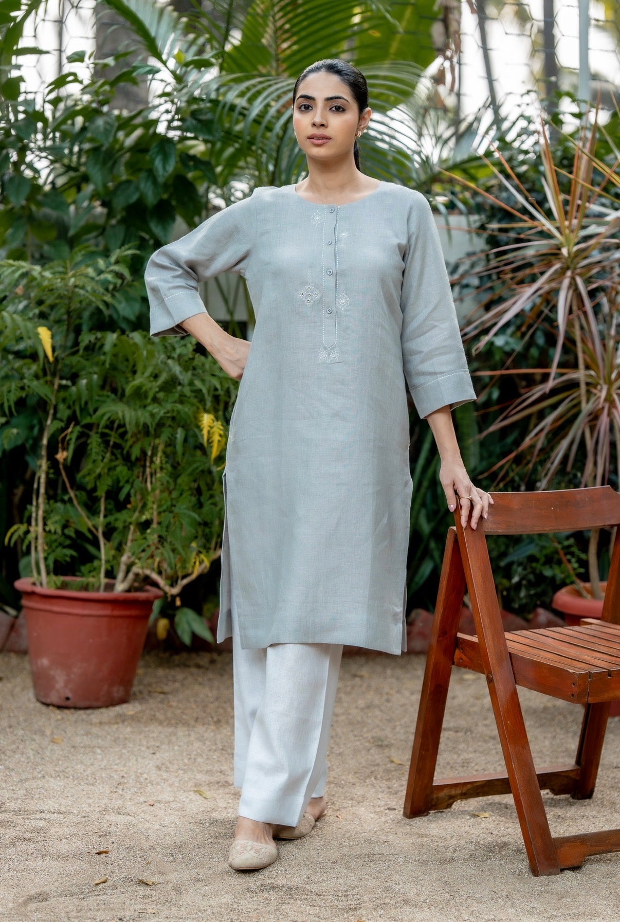 CLOUD GREY LINEN PAIR