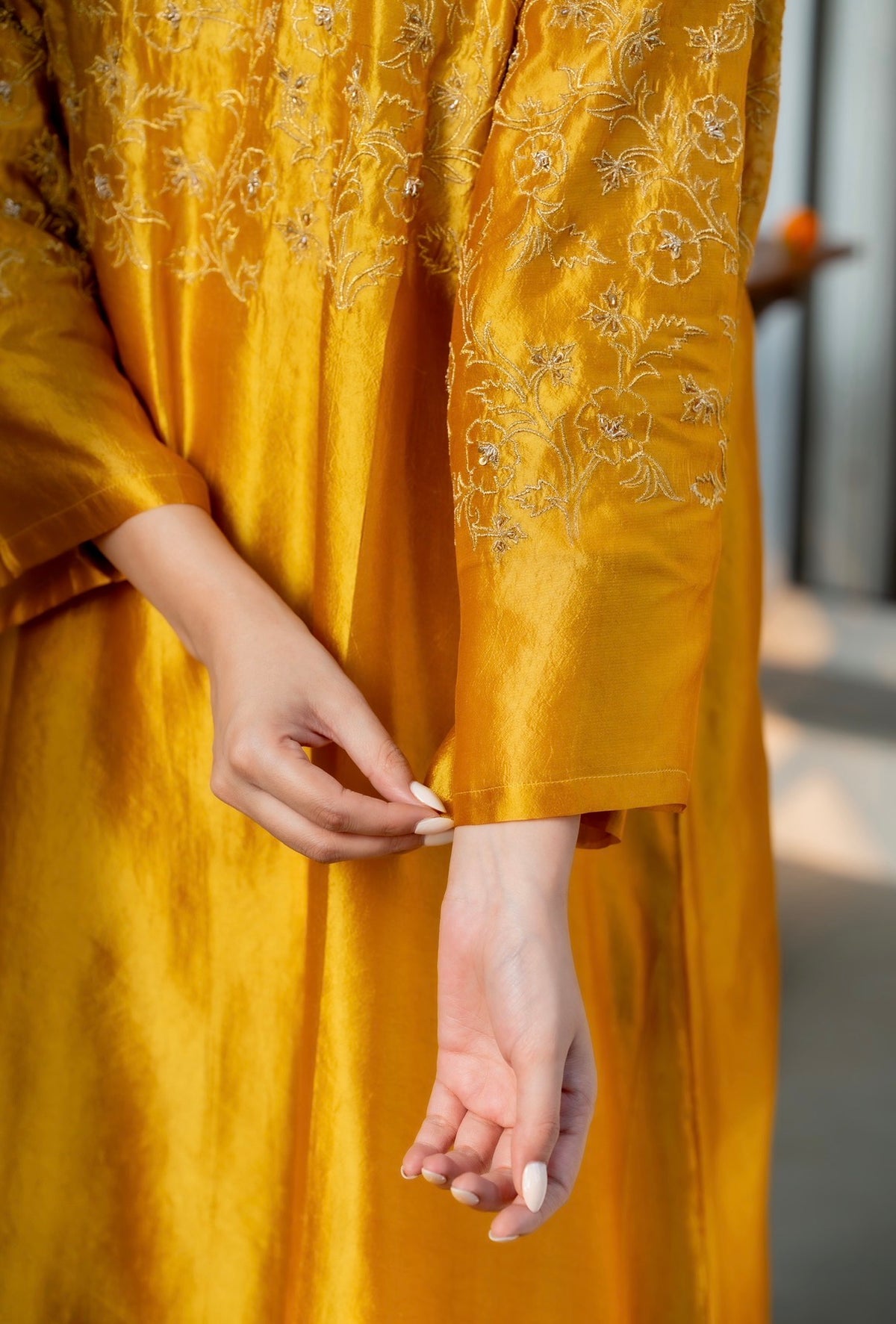 Laguna Mustard Kora Silk Set