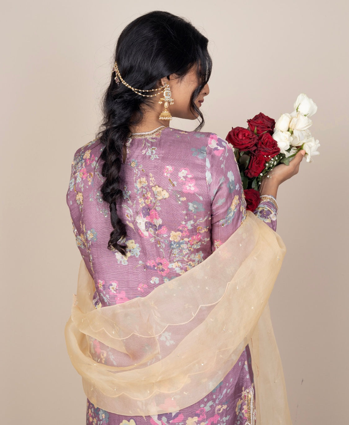 Twilight lavender Silk Suit Set - Siara Women