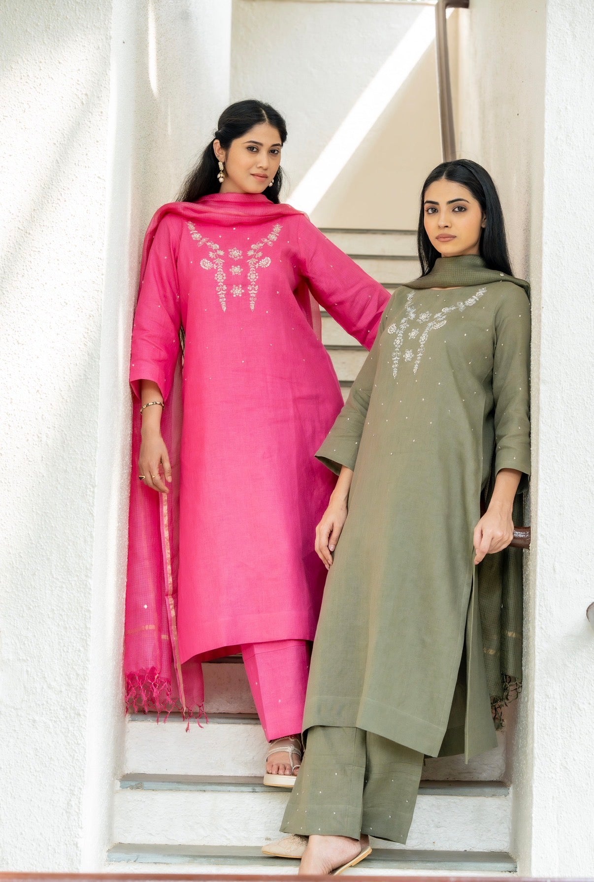 RANI Pink Linen Set