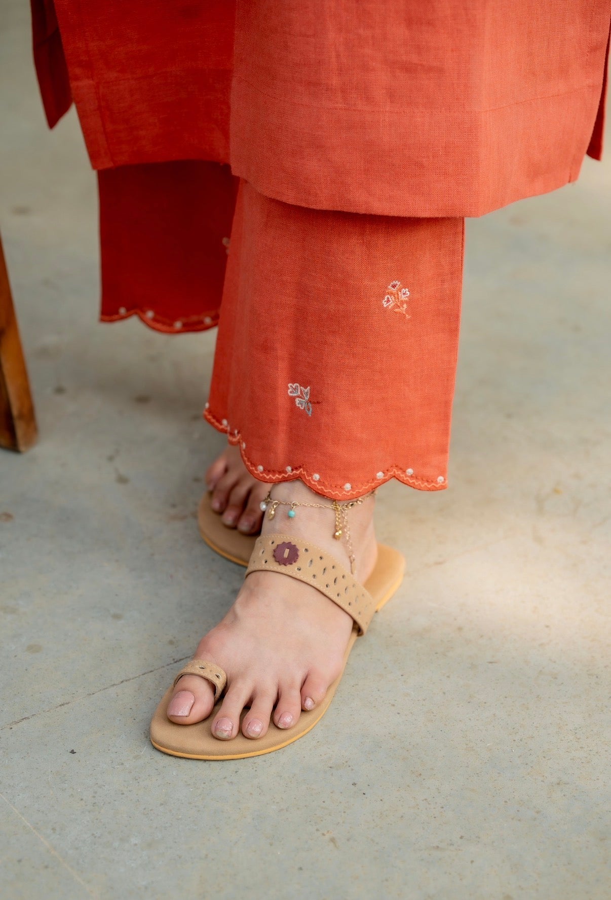 Burnt Orange Linen Pair