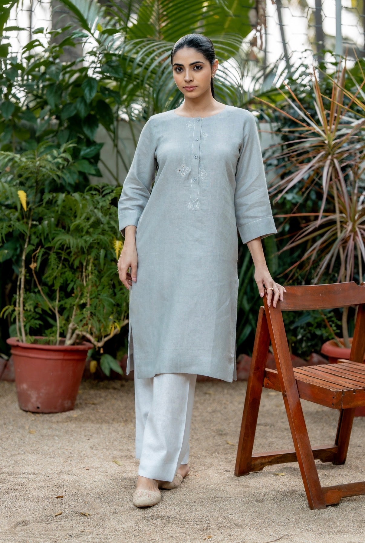 CLOUD GREY LINEN PAIR