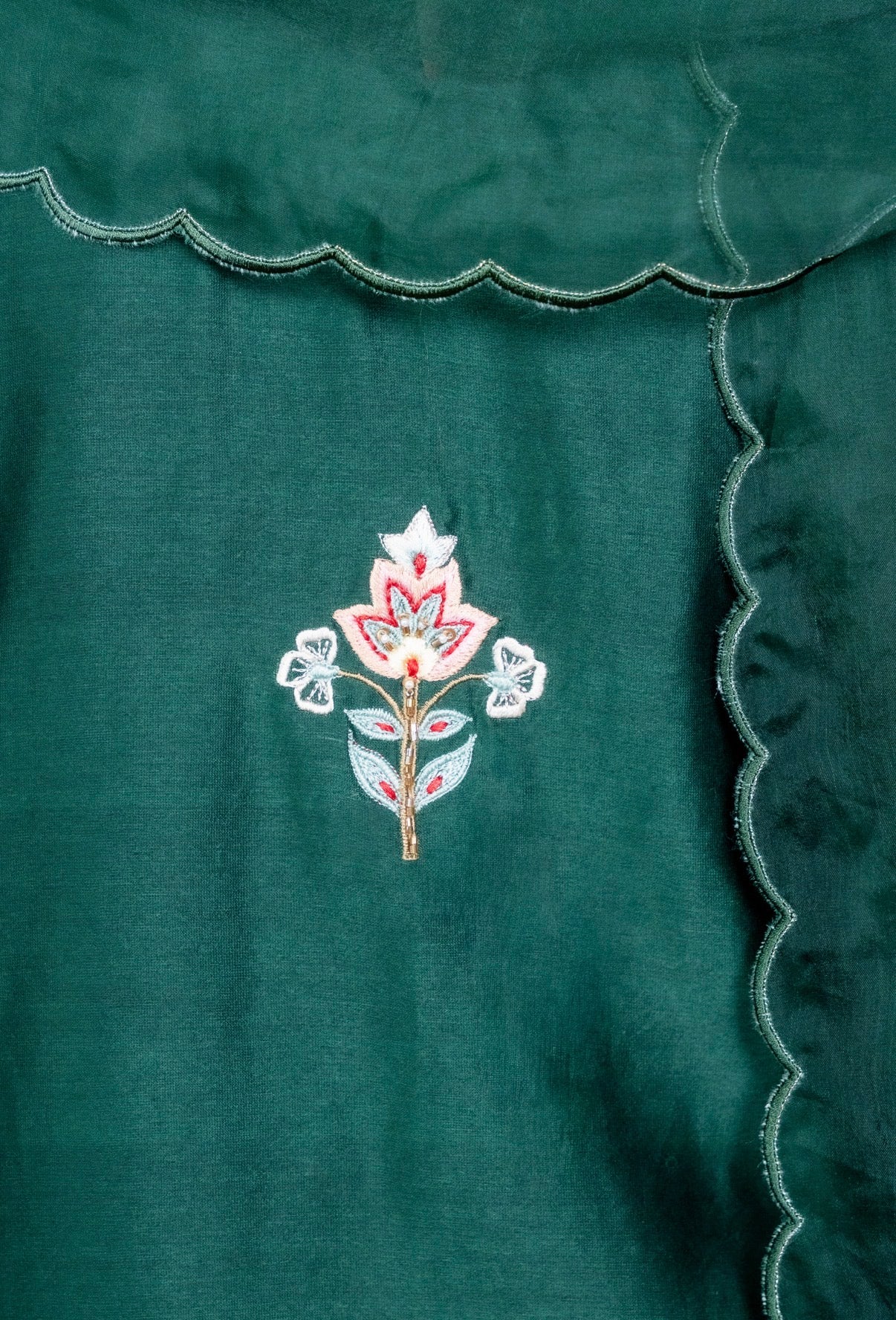 Peer Green Chanderi Silk Set