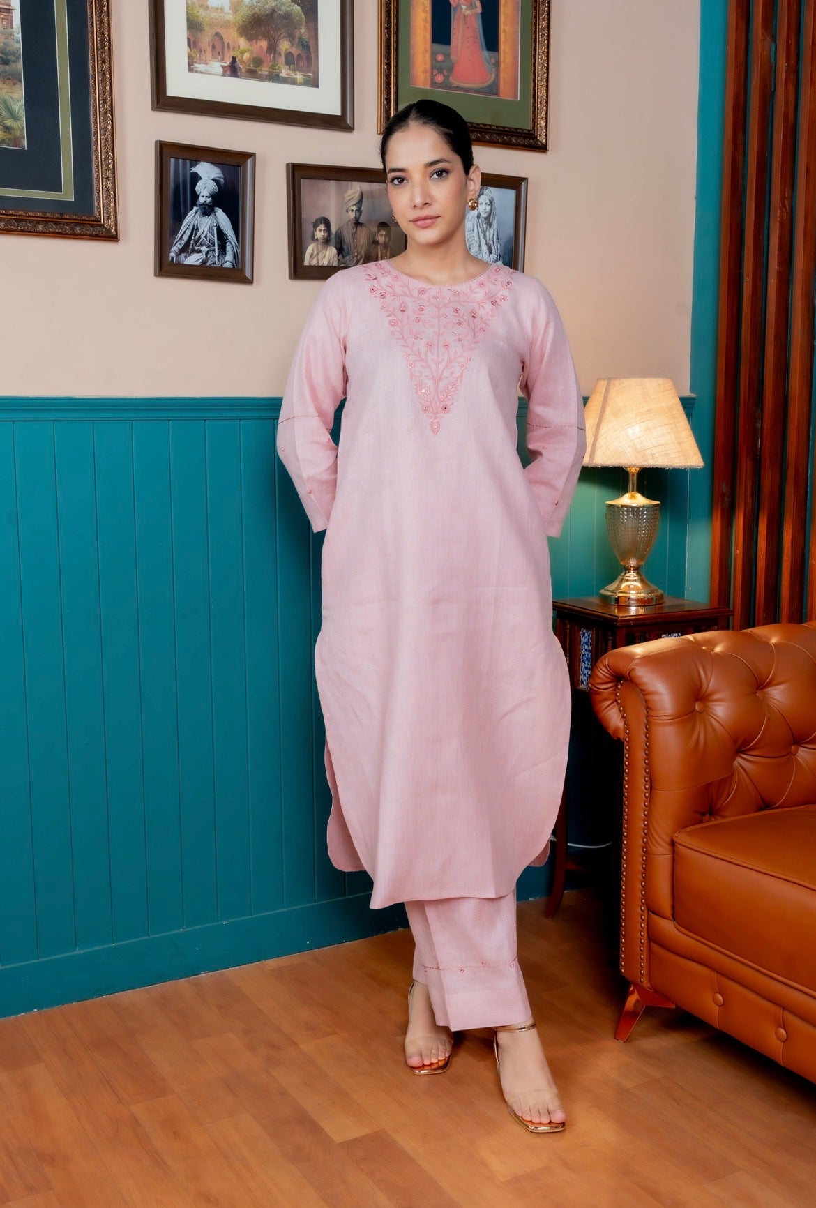 Sea Pink Linen Pair