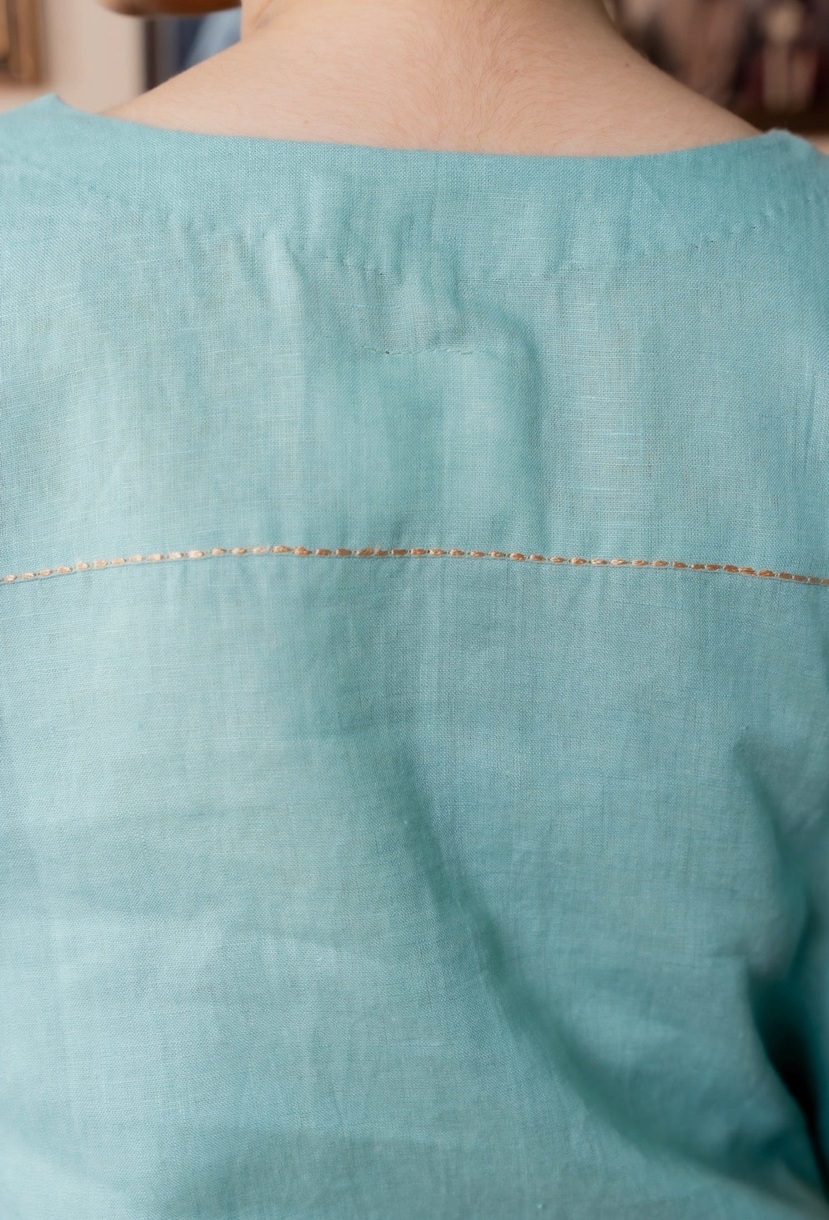 Blue-Green Linen Pair
