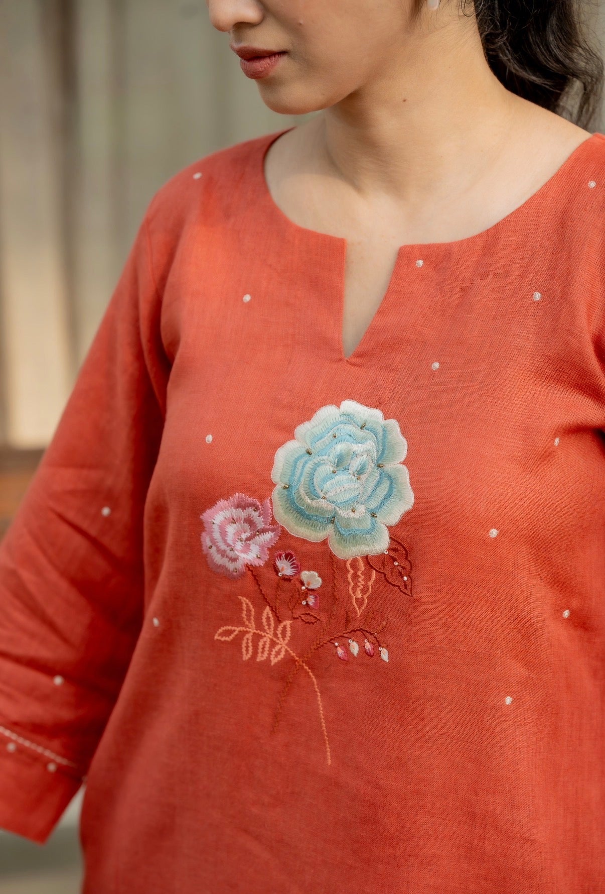 Burnt Orange Linen Pair