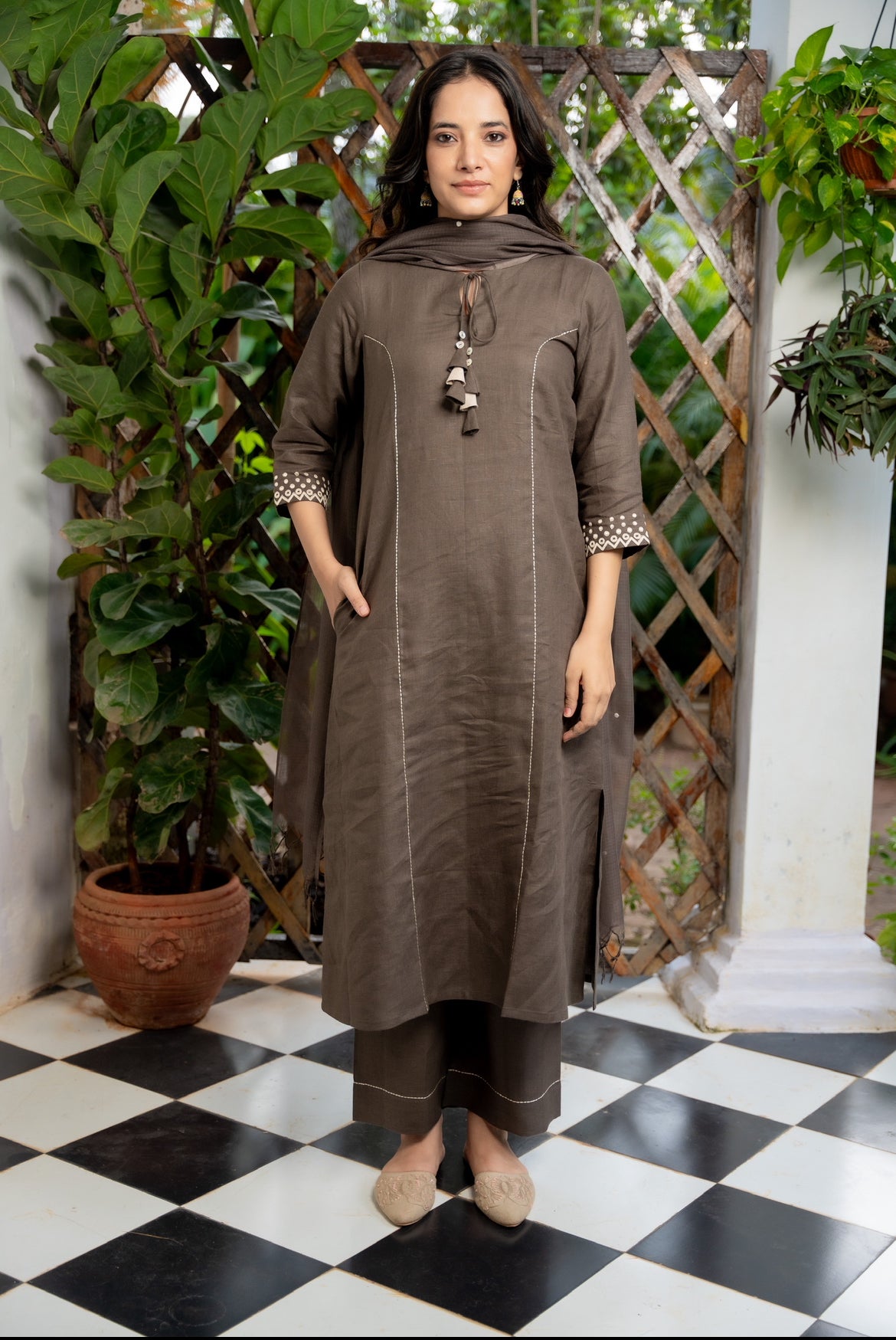 ASH GREY LINEN SET