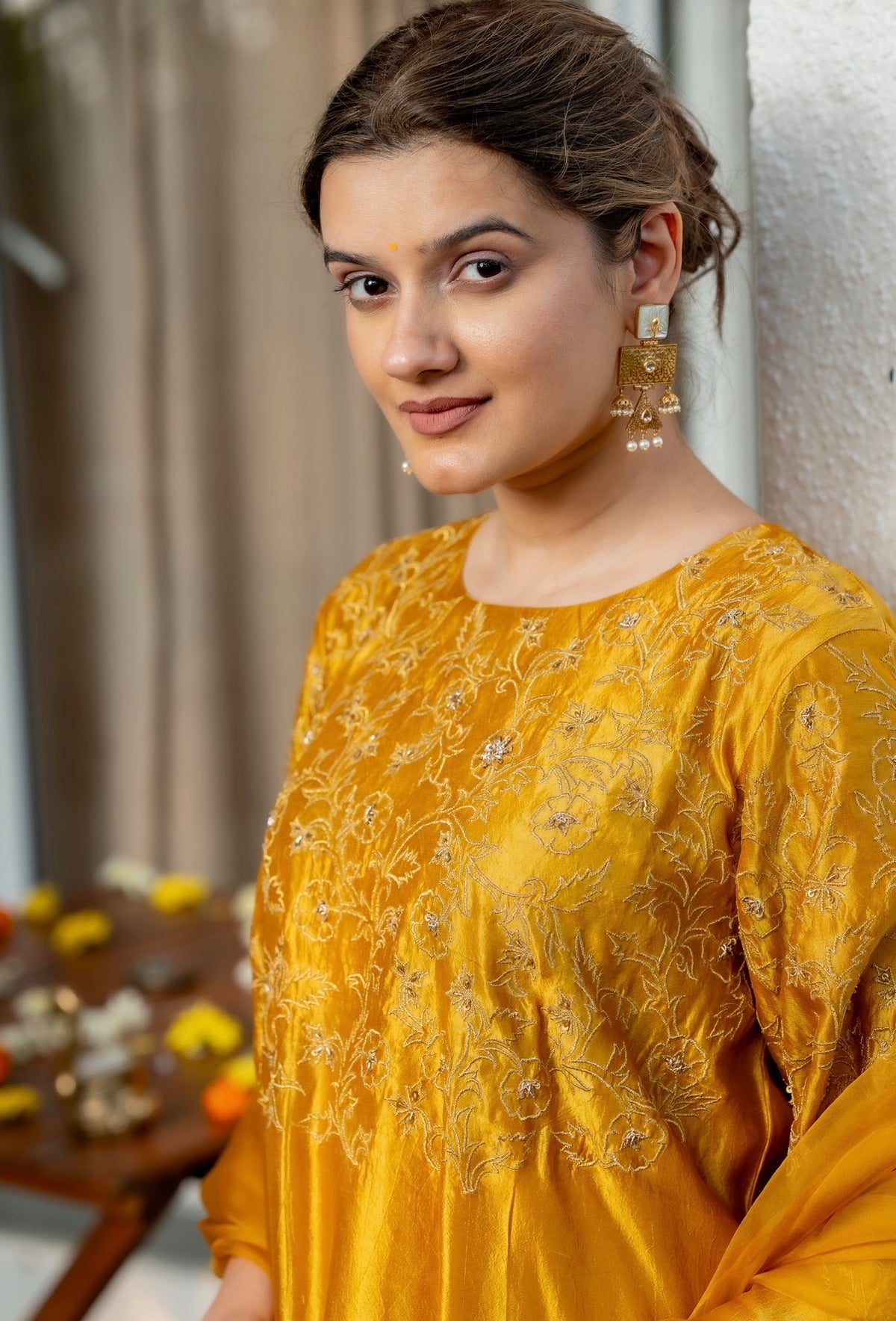 Laguna Mustard Kora Silk Set