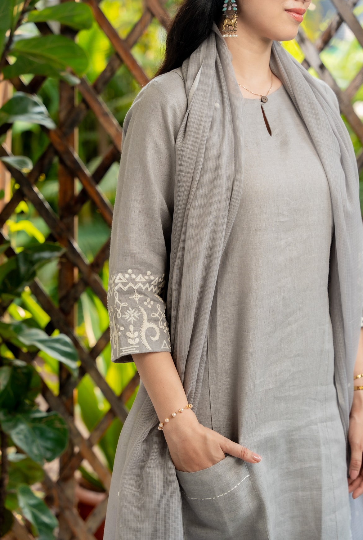 SEAL GREY LINEN SET