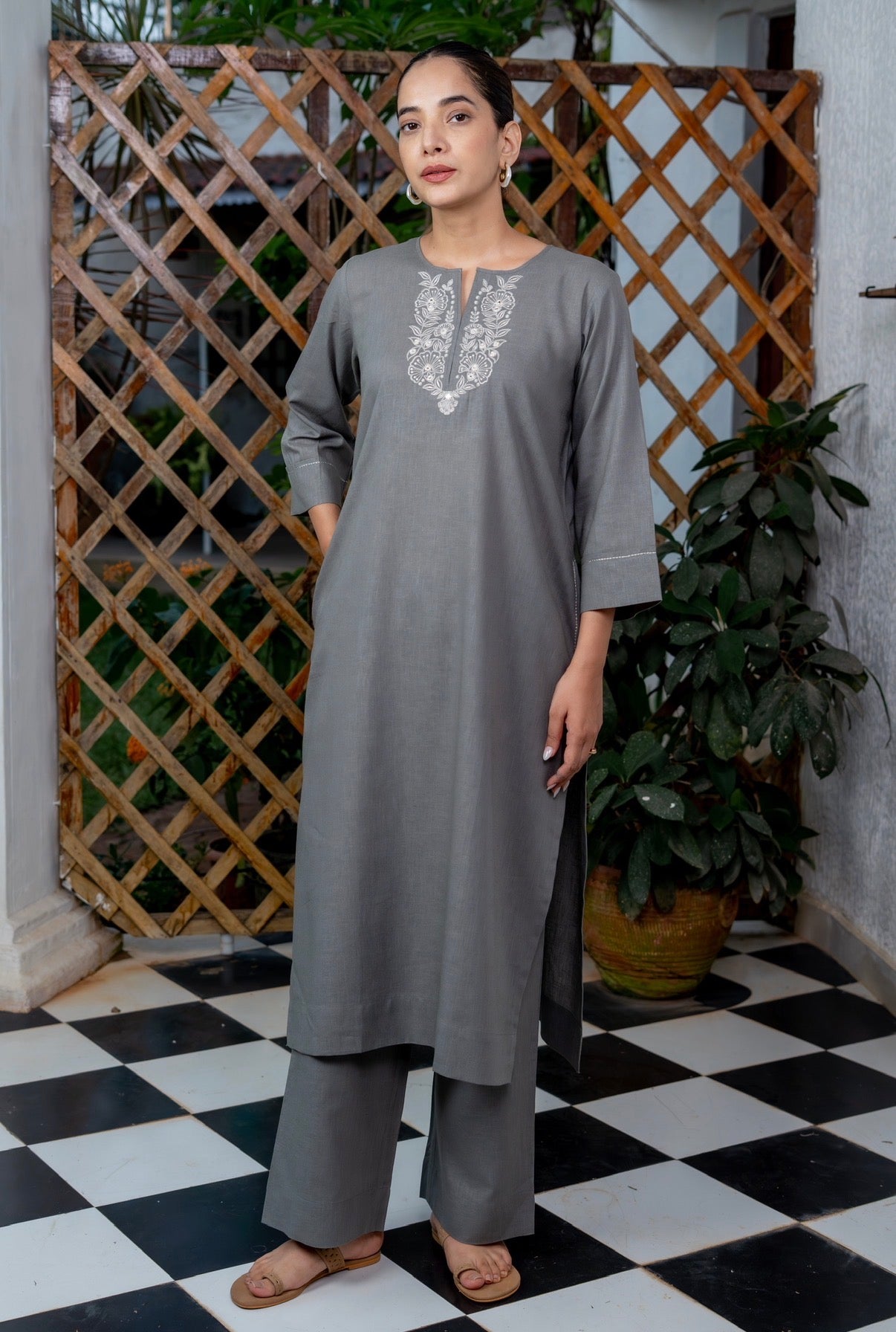 Shadow Grey Kurta Set
