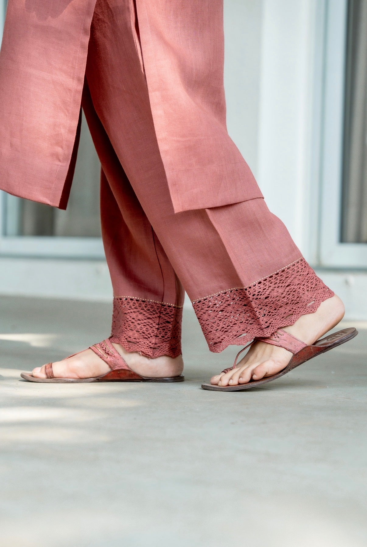 Rose Mauve Linen Set