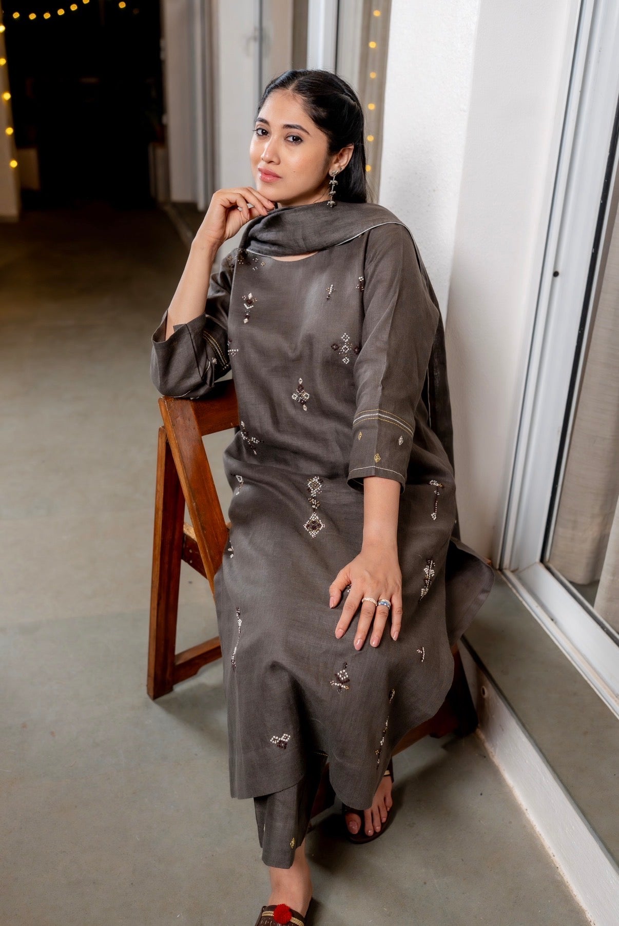 Dark Mocha Linen Set