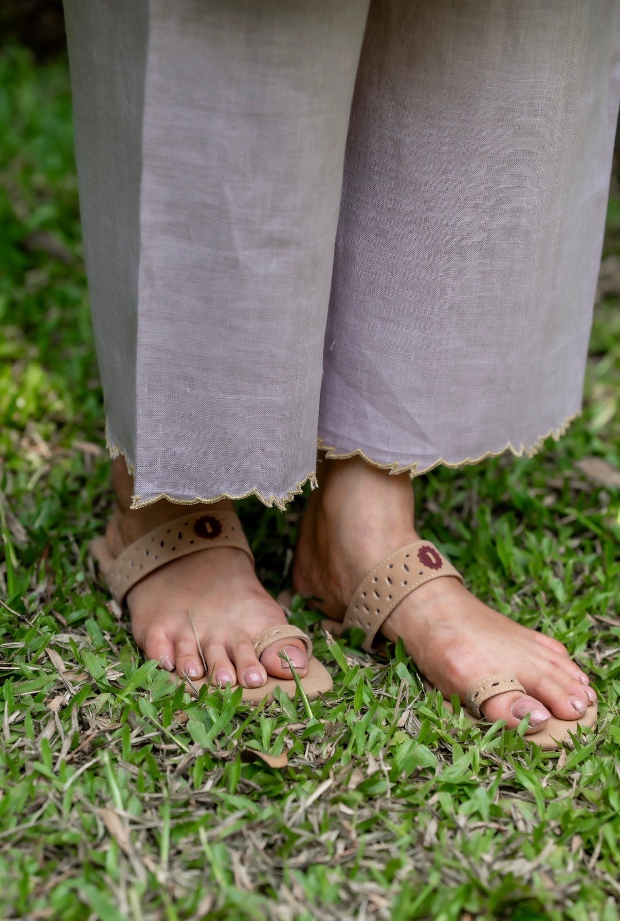 Purple Pocket Linen Pair