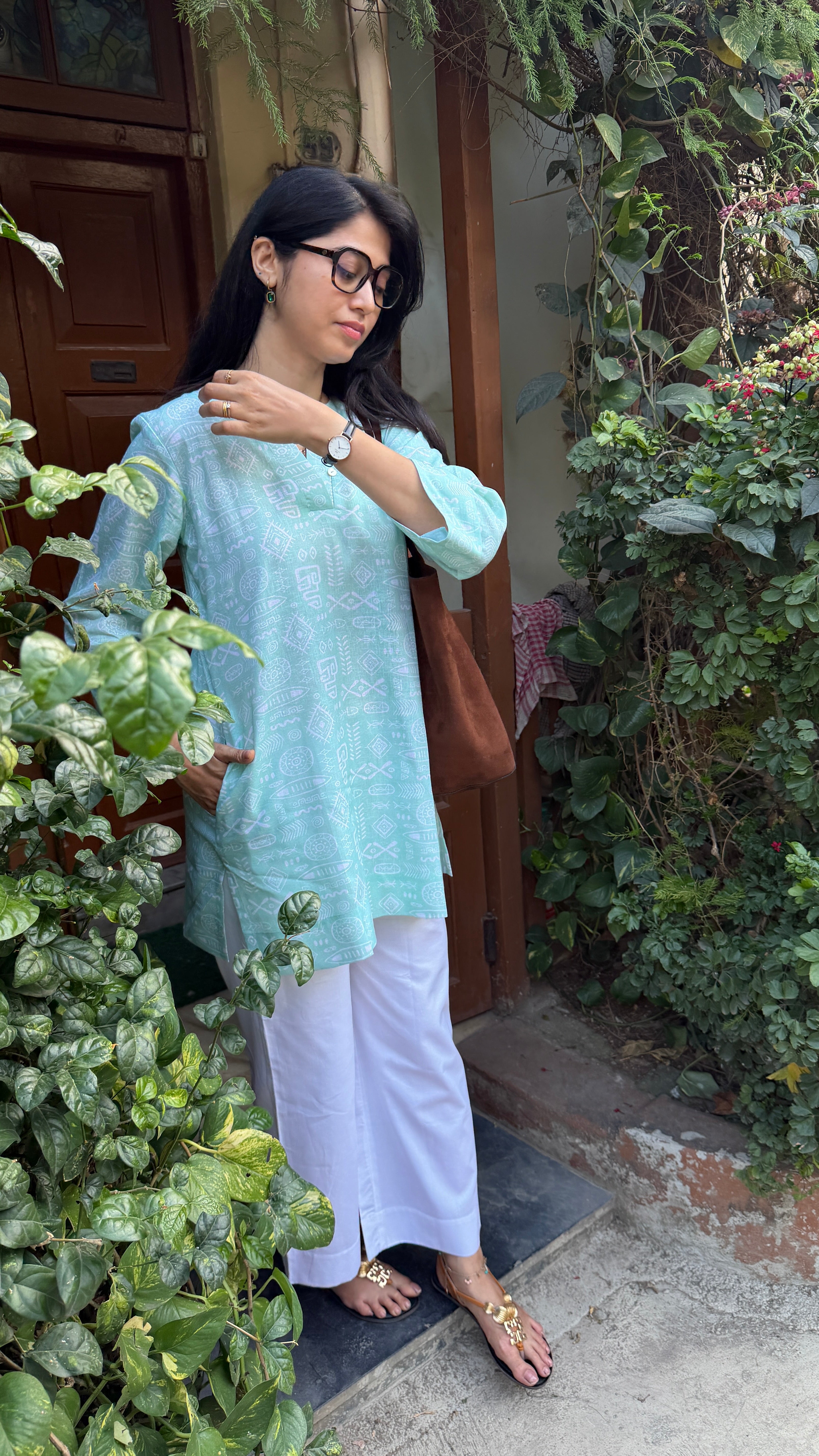 Emerald Green-White Pair