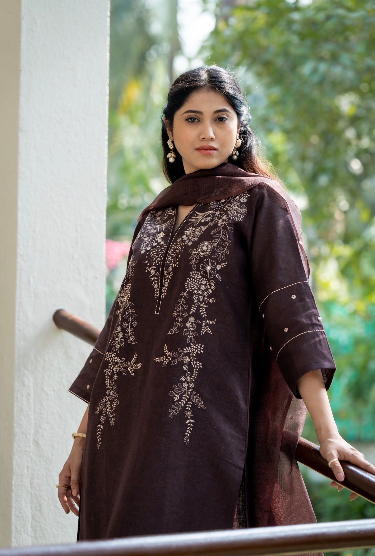 Cafe Brown Linen Set