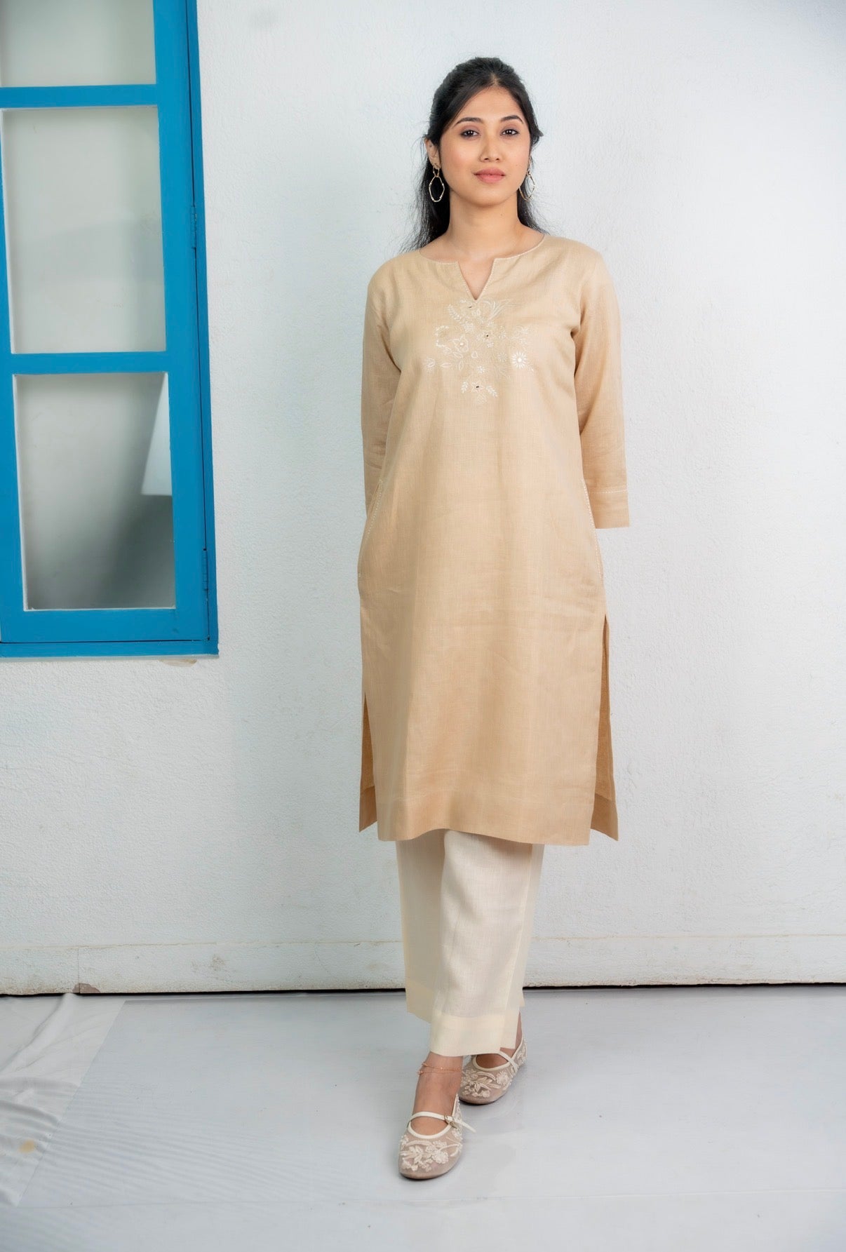 Ivory-Creamy Linen Pair