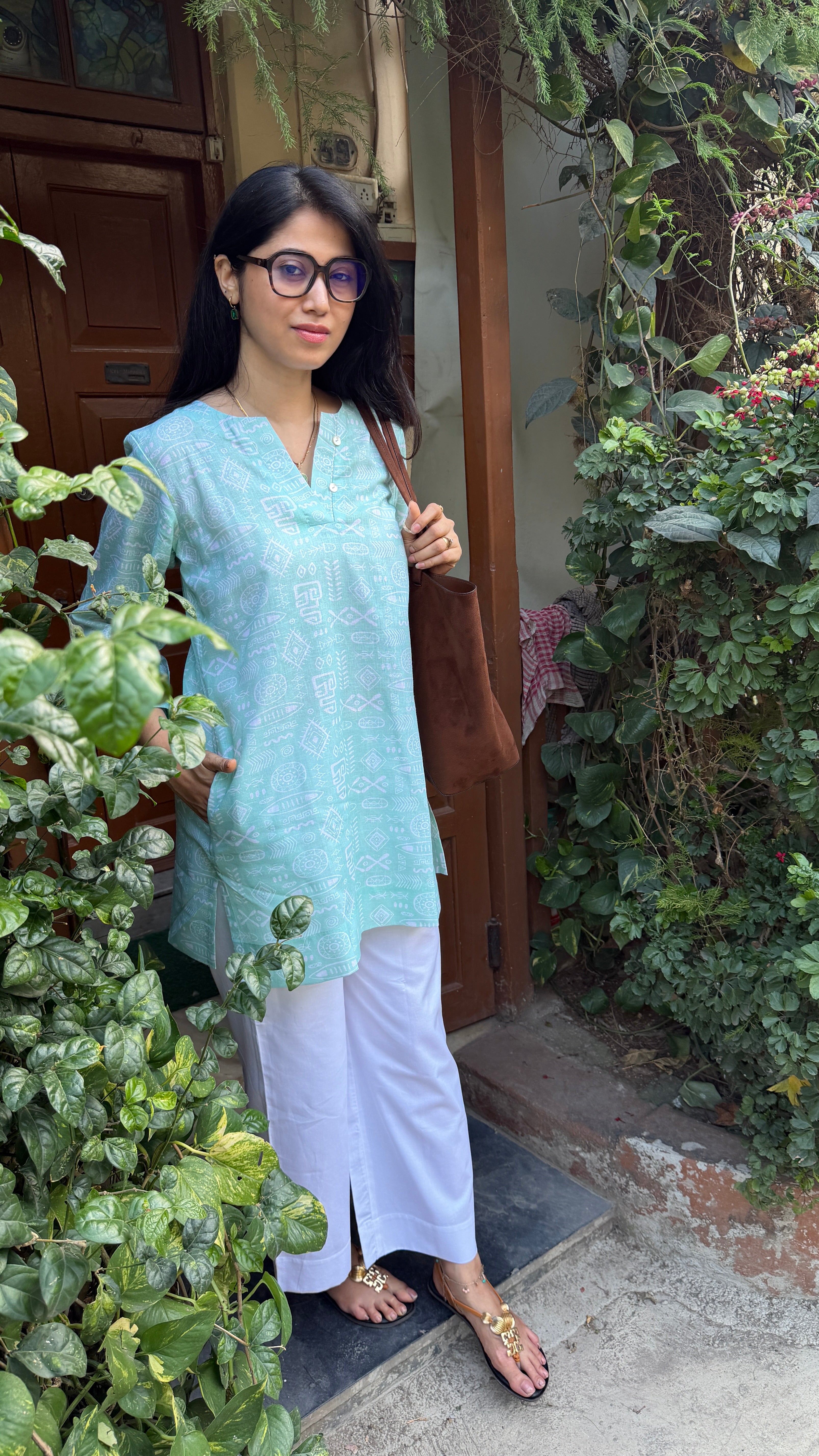 Emerald Green-White Pair