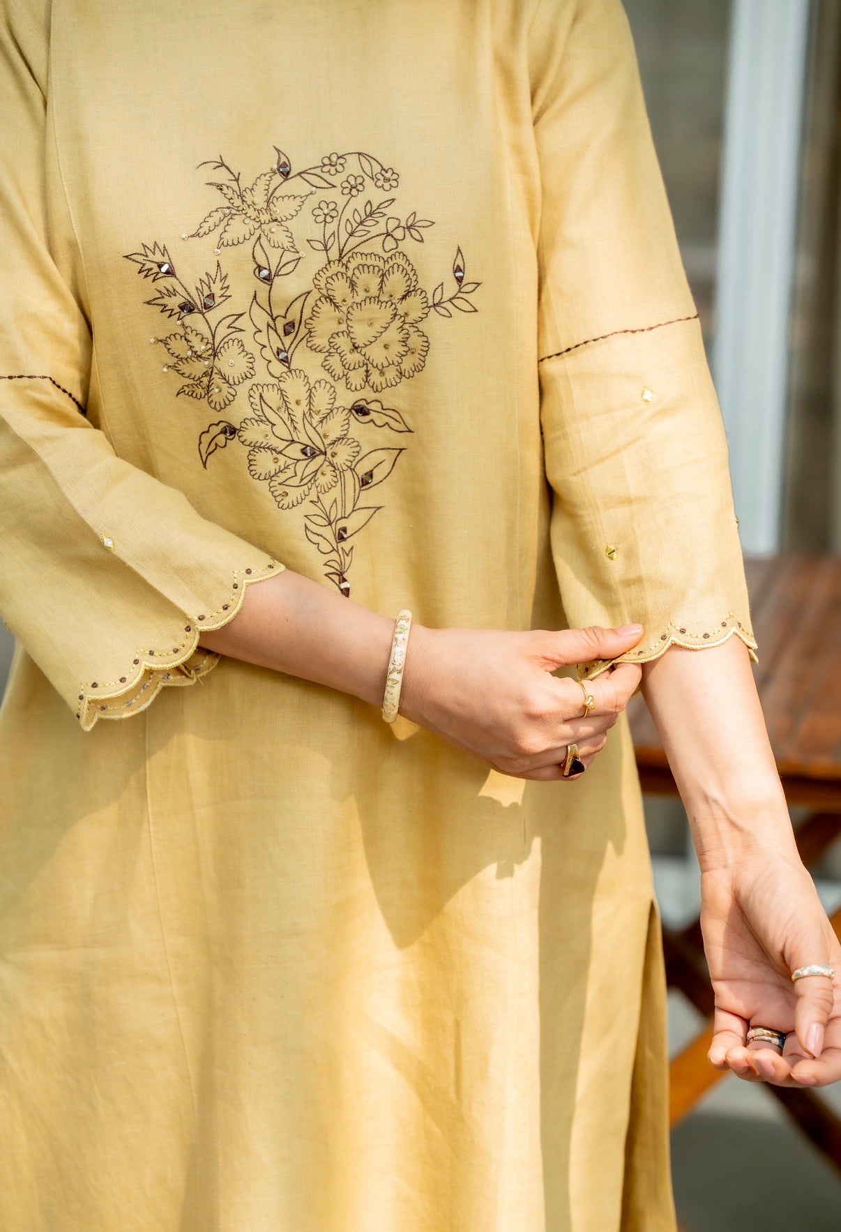 Mustard Linen Pair