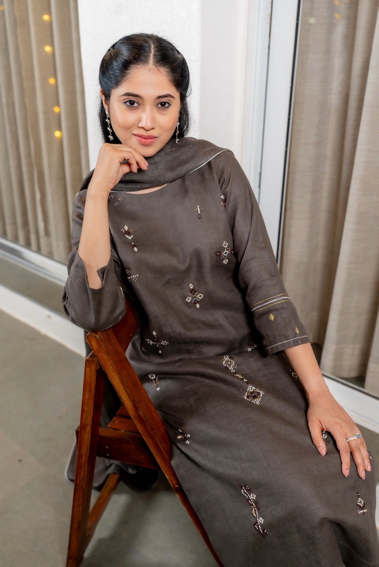 Dark Mocha Linen Set