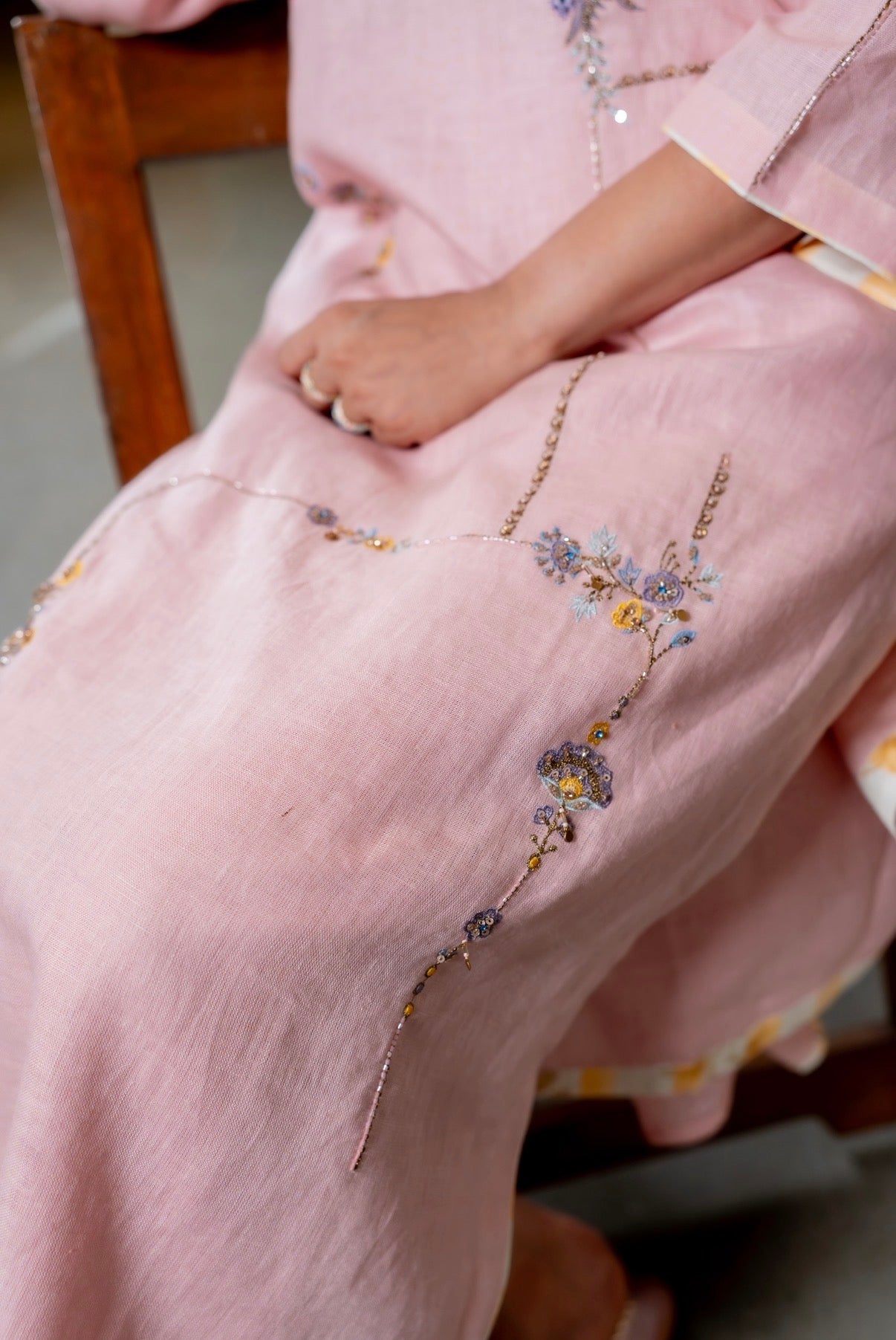 Pink Pearl Linen Set