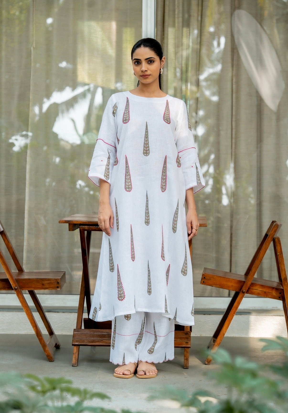 Willow White Linen Pair