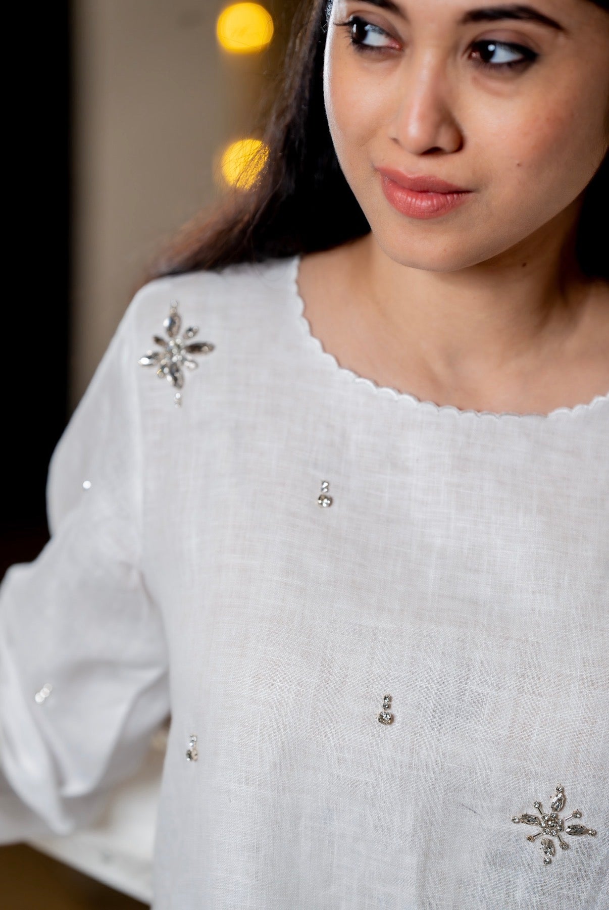 Coconut White Linen Set