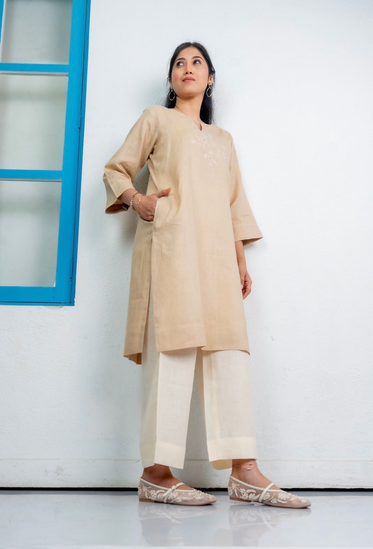 Ivory-Creamy Linen Pair