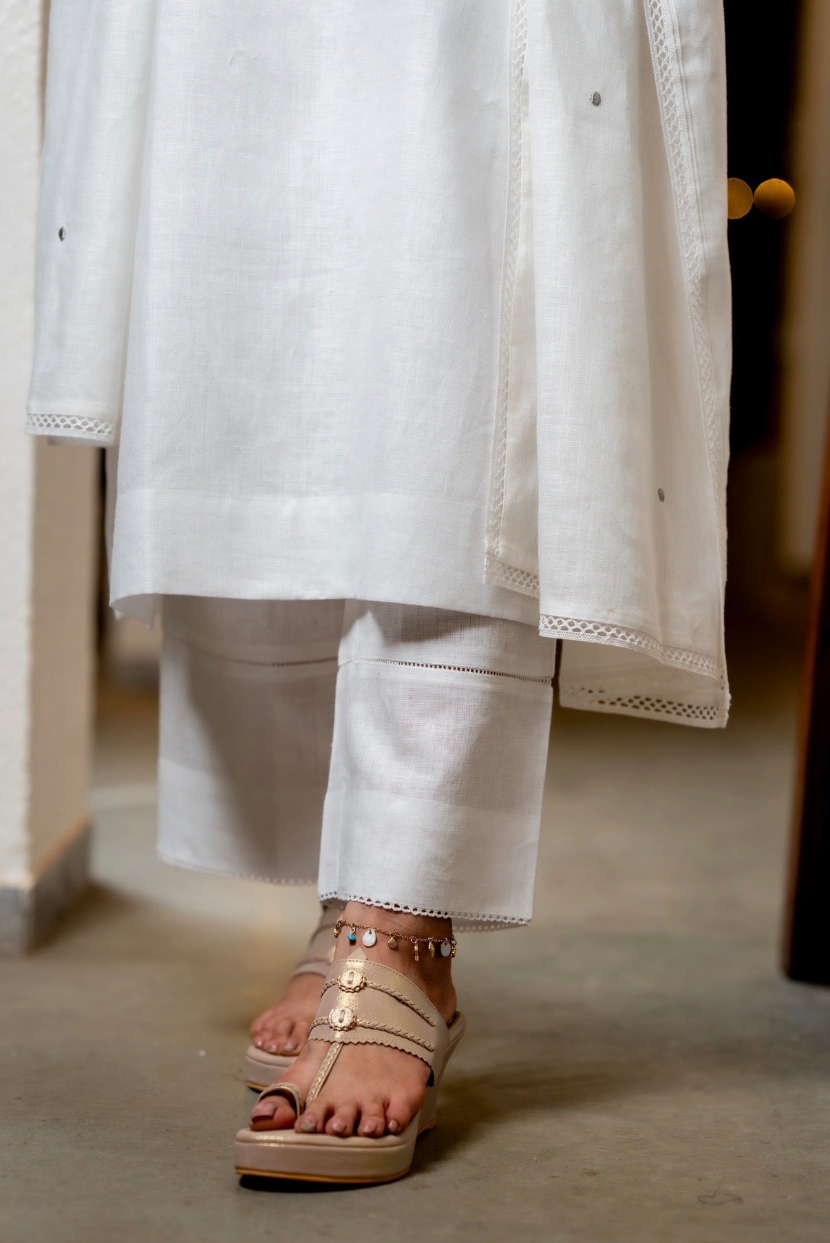 Coconut White Linen Set