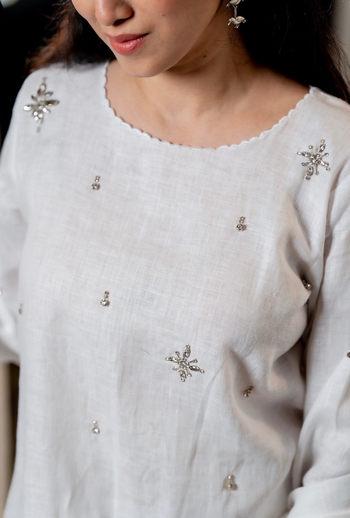 Coconut White Linen Set